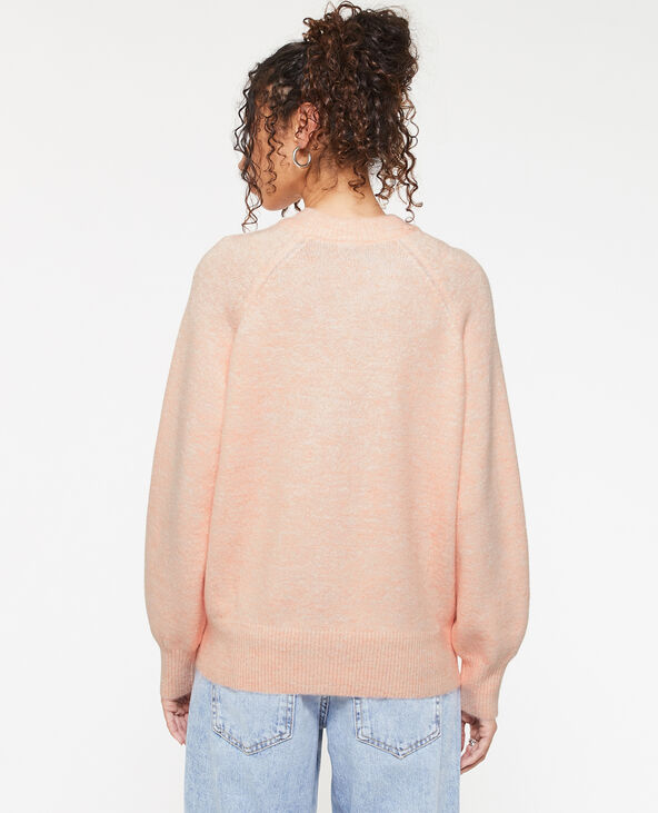 Pull col rond avec laine rose clair - Pimkie