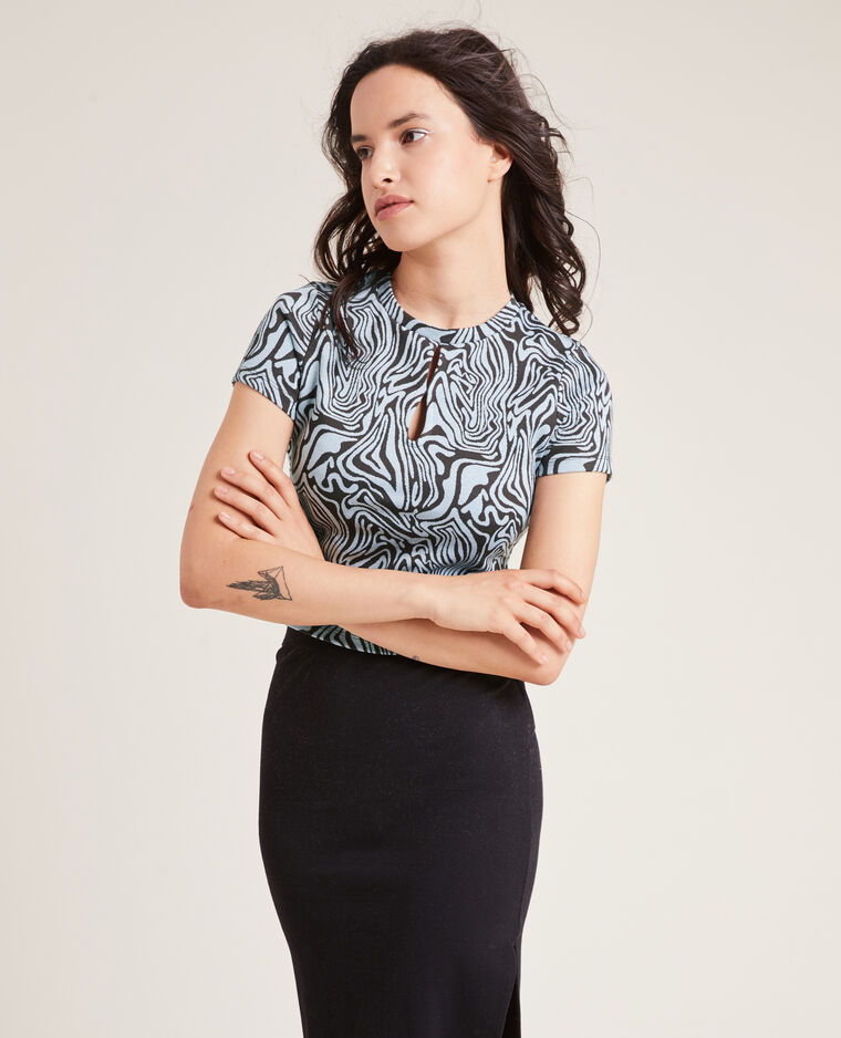 Top en maille bleu clair - Pimkie