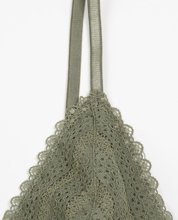 Soutien-gorge triangle sans armatures vert de gris - Pimkie