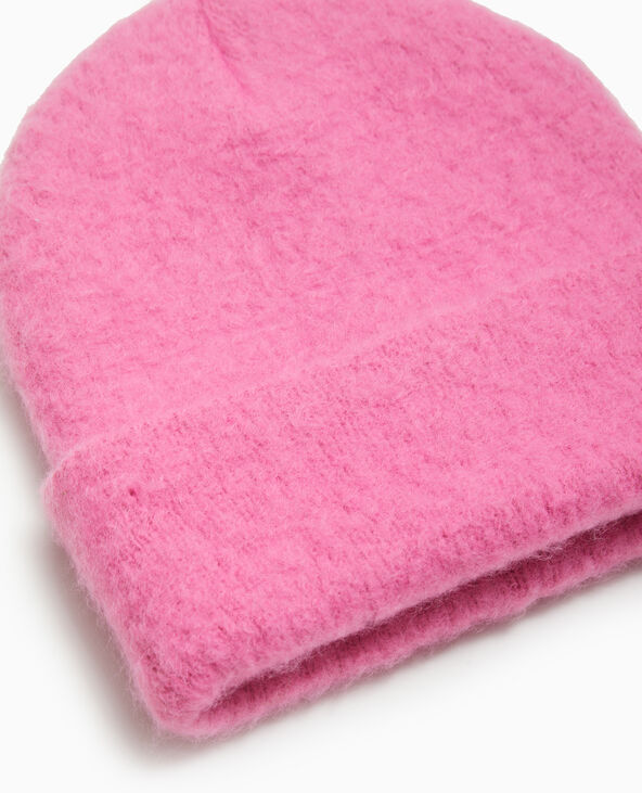 Bonnet en maille ultra douce lilas - Pimkie