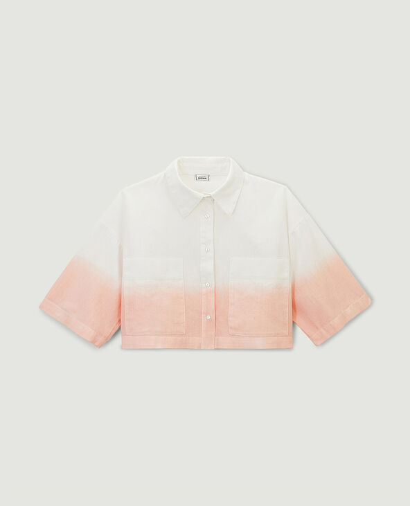 Chemise cropped tie and dye blanc - Pimkie