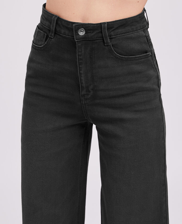 Jean wide taille haute noir - Pimkie