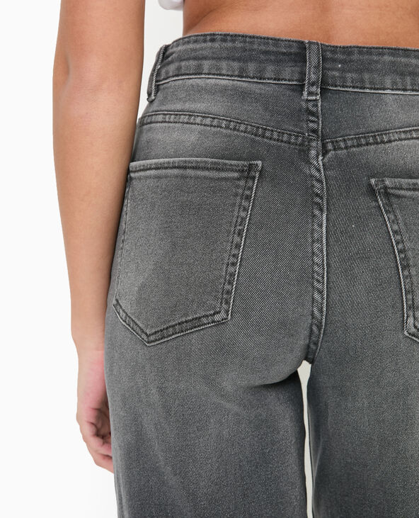 Jean wide taille haute gris clair - Pimkie