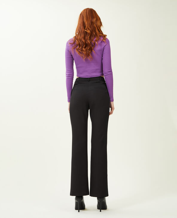 Pantalon droit avec fente noir - Pimkie