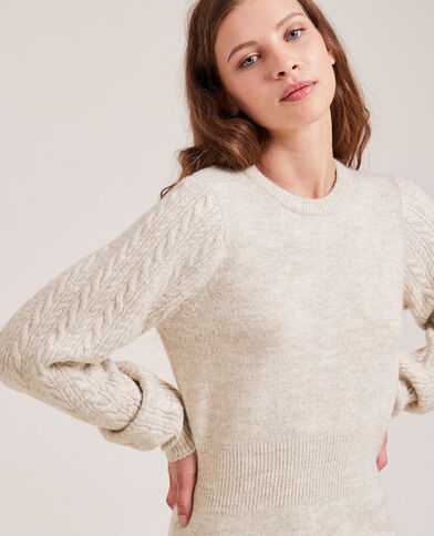 Robe en maille taille marquée taupe - Pimkie
