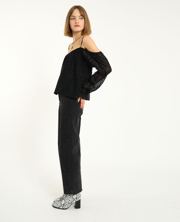 Blouse épaules nues noir - Pimkie