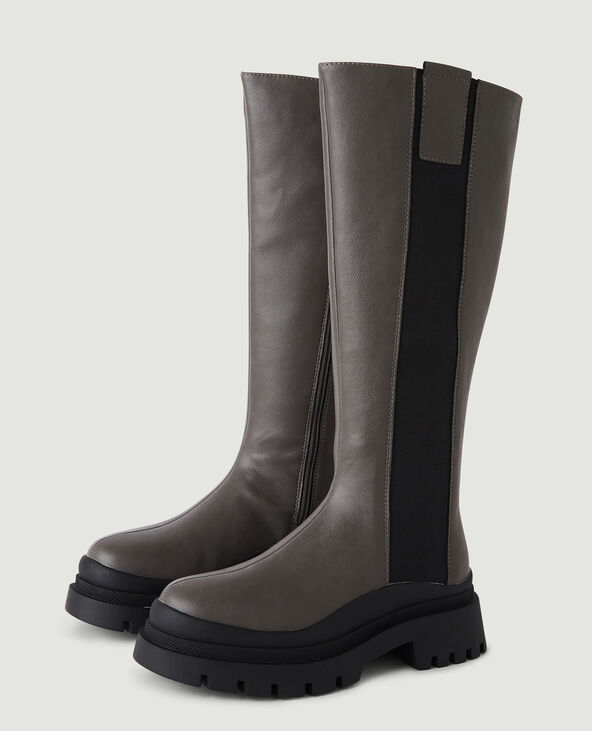 Bottes semelles crantées gris - Pimkie