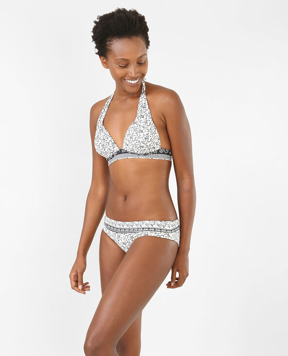 Haut de maillot de bain imprimé blanc - Pimkie