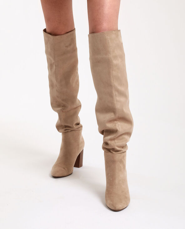 Cuissarde beige talon sales