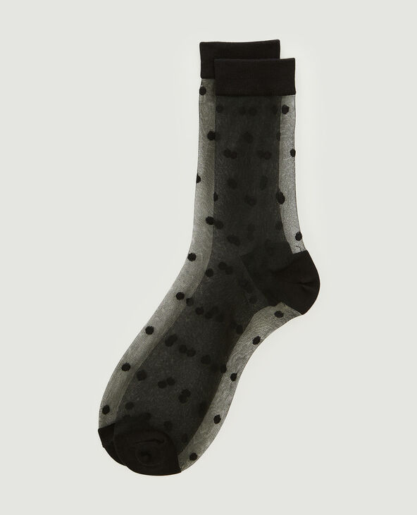 Chaussettes transparentes à pois noir - Pimkie