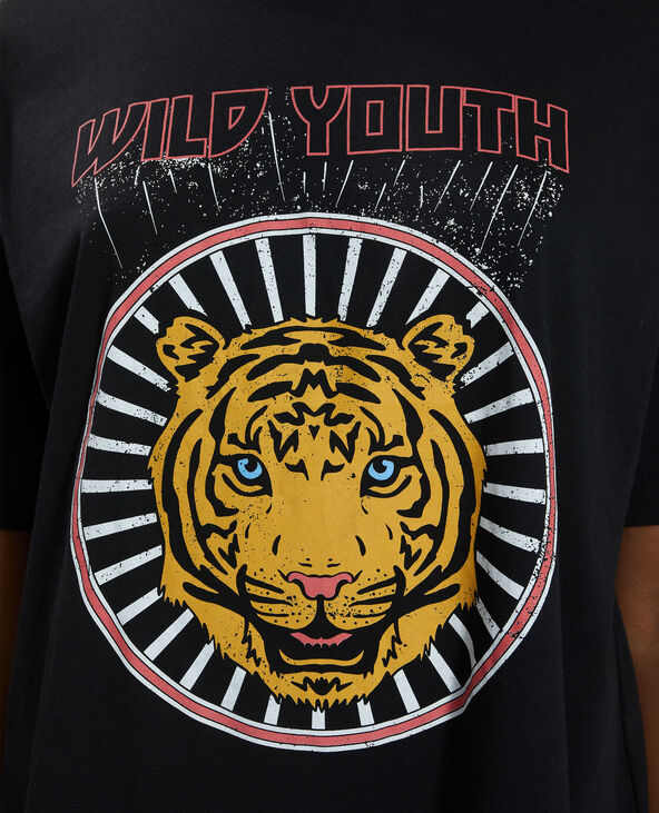 T-shirt oversize tigre noir - Pimkie