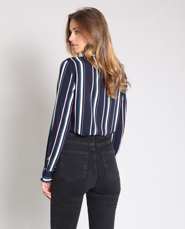 Chemise à rayures bleu marine - Pimkie