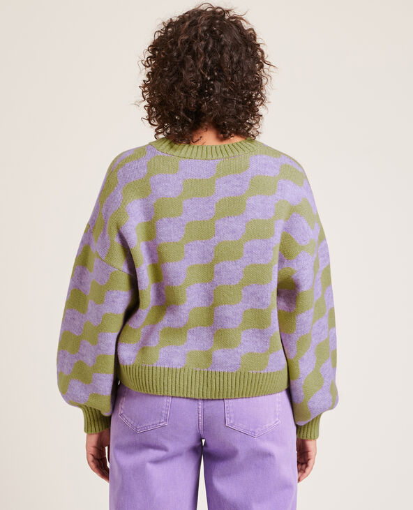 Pull col rond manches ballons jaune - Pimkie