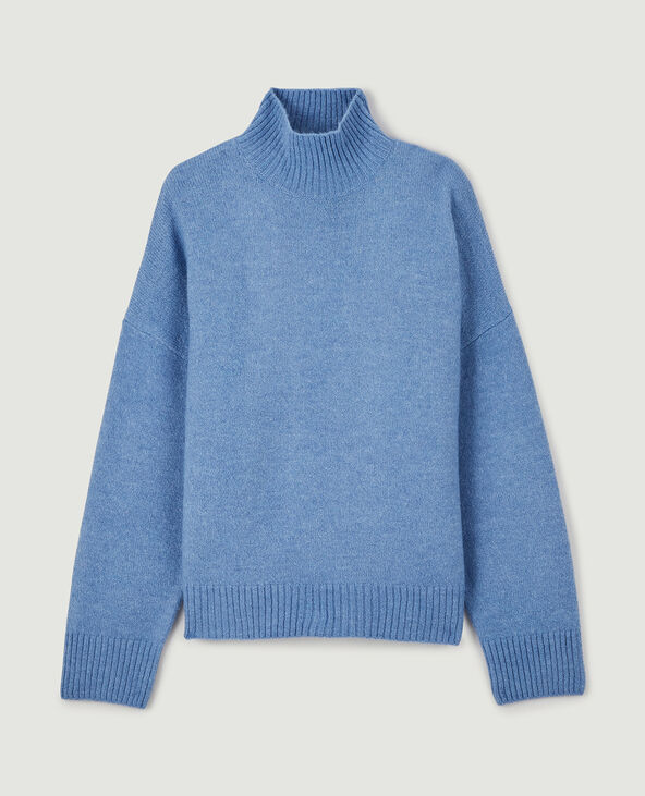 Pull oversize col montant bleu - Pimkie