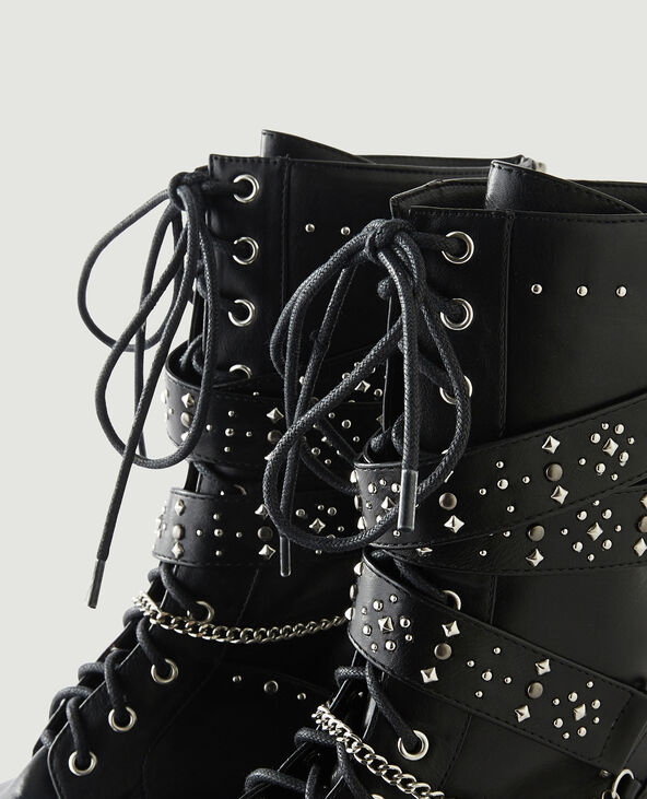 Boots cloutees cuir shop