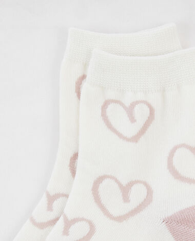 Paire de chaussettes cœurs lilas - Pimkie