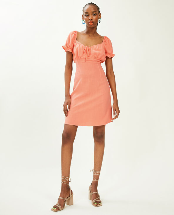 Robe courte dos-nu avec laçage rose - Pimkie