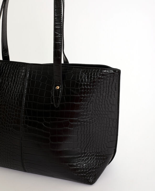 Sac cabas croco noir - Pimkie