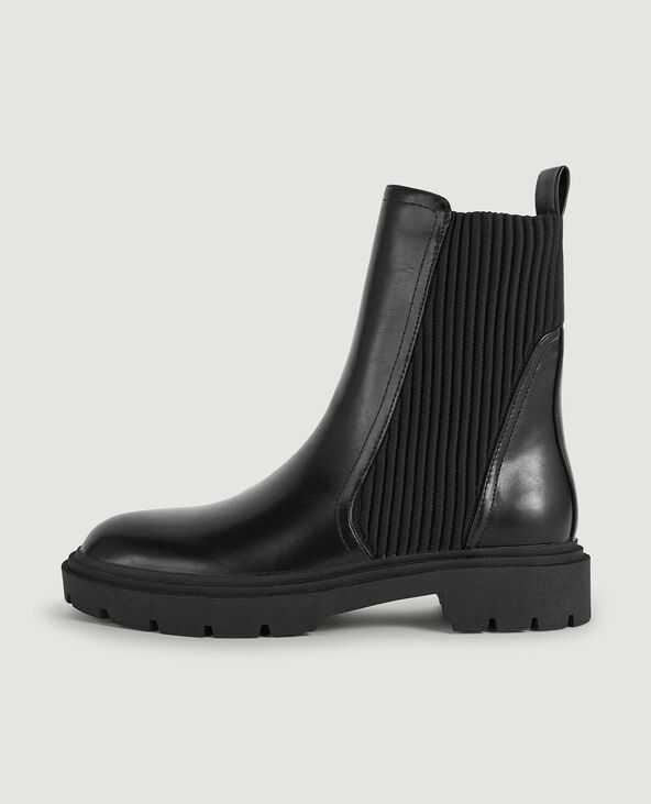 Boots semelles crantées noir - Pimkie