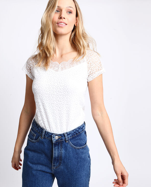 Body en dentelle blanc - Pimkie