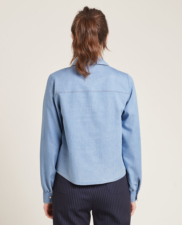 Chemise manches longues effet jean bleu - Pimkie