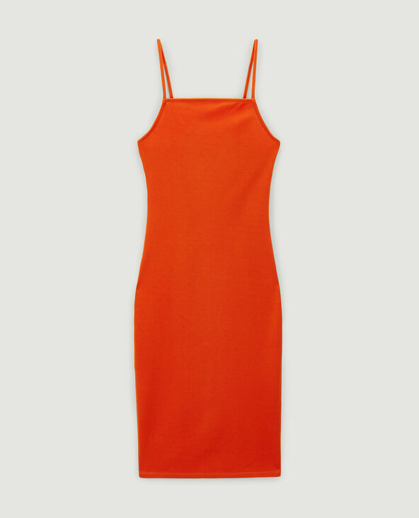 Robe midi moulante orange - Pimkie