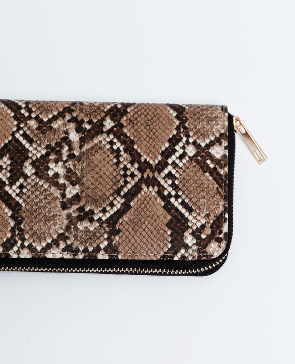 Portefeuille python beige - Pimkie
