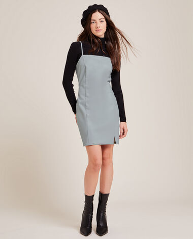 Robe courte en simili gris clair - Pimkie
