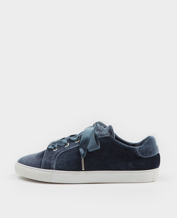 Baskets à lacets satinés bleu - Pimkie