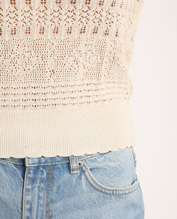 Pull fin ajouré blanc - Pimkie