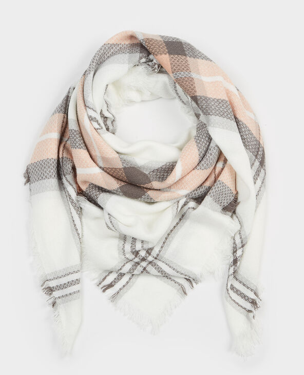 Echarpe plaid à carreaux pastels rose clair - Pimkie