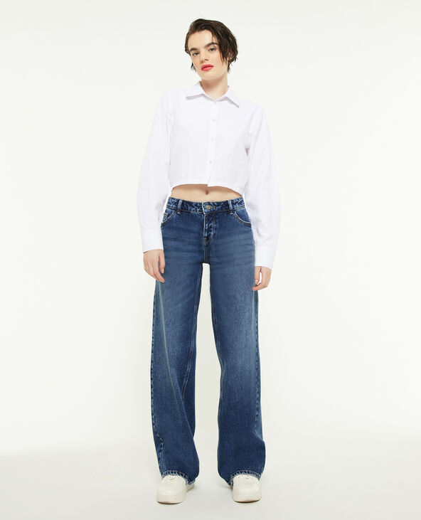 Jean wide taille basse bleu - Pimkie