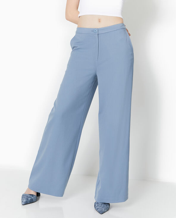 Pantalon large bleu ciel best sale