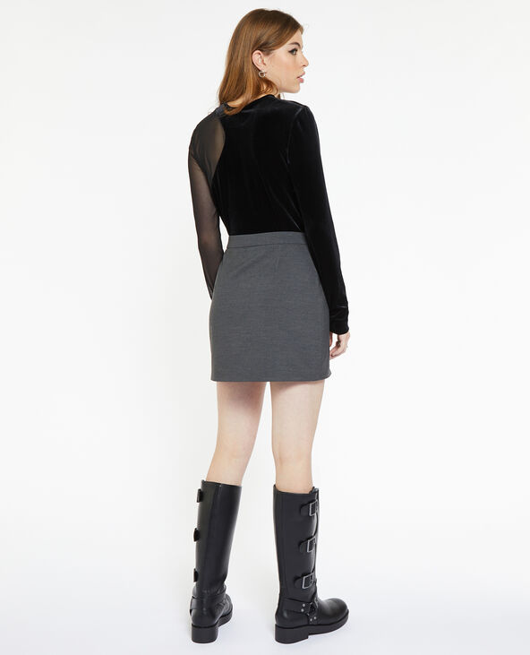 Jupe-short courte gris foncé - Pimkie