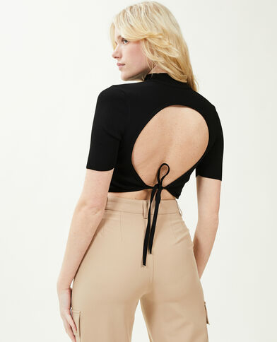 Top dos-nu en maille noir - Pimkie