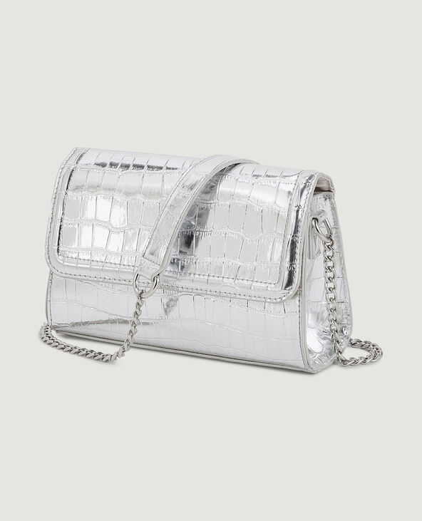 Sac pochette avec chaines argenté - Pimkie