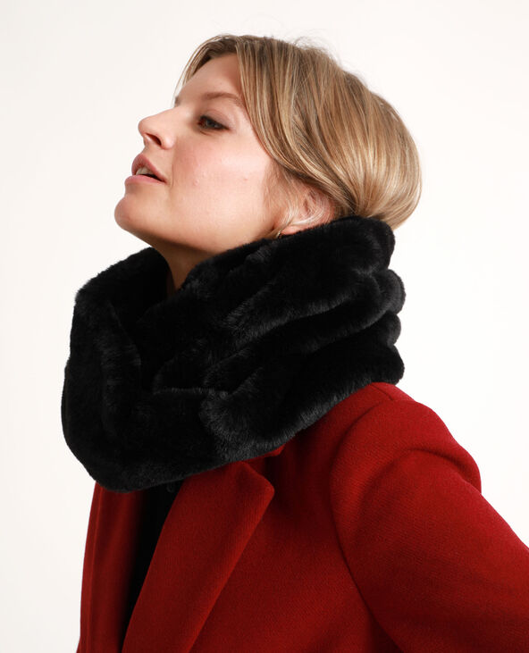 Col en fausse fourrure noir - Pimkie