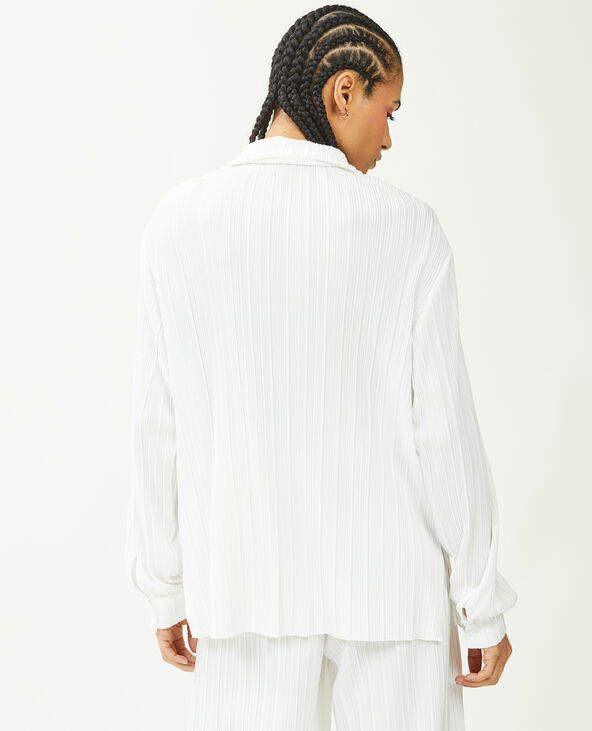 Chemise maille plissée blanc - Pimkie