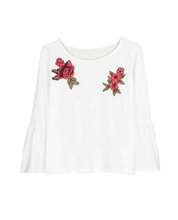 T-shirt  manches pagodes blanc - Pimkie