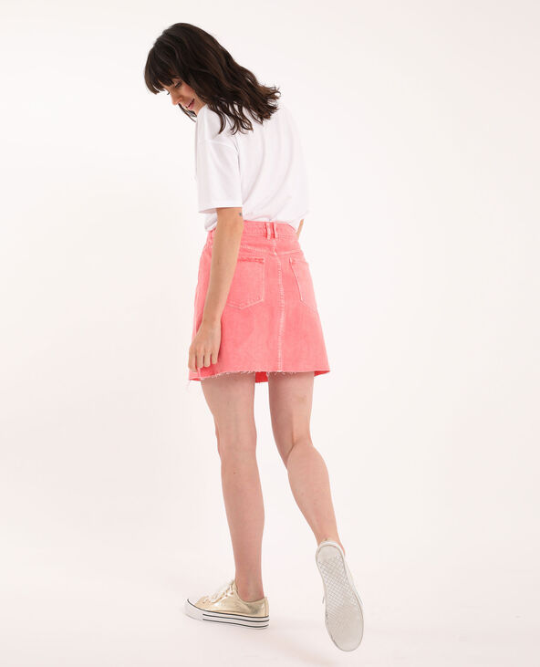 Jupe en top jean rose pale