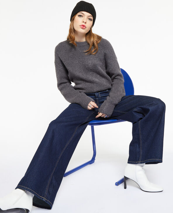 Pull col rond gris clair - Pimkie