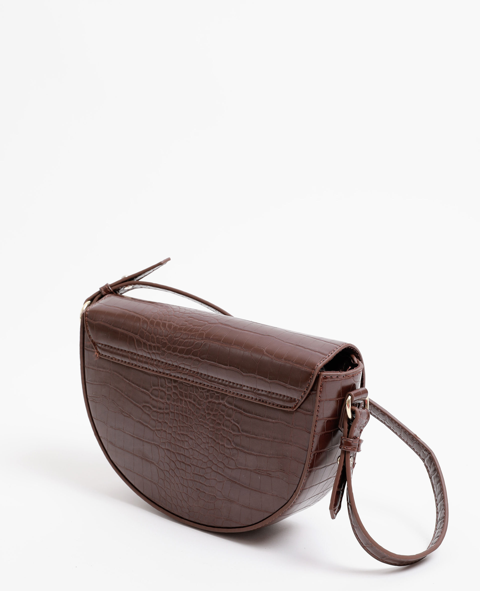 sac demi lune croco
