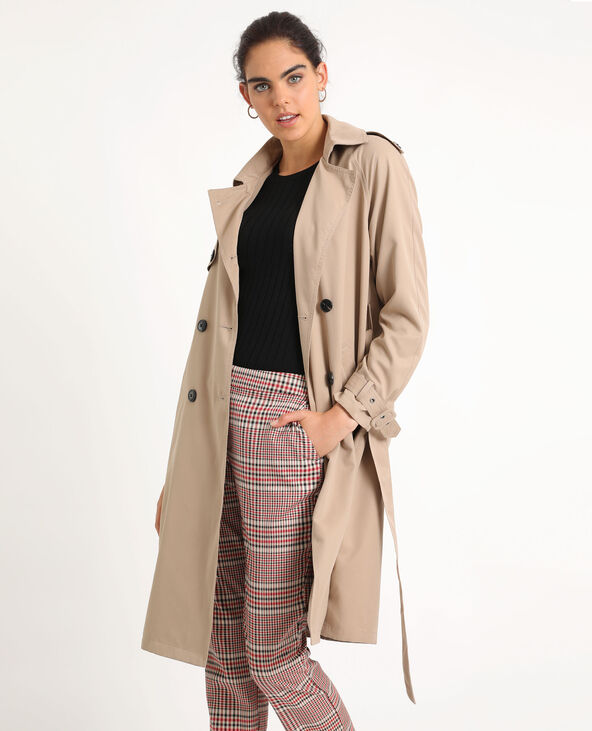 Trench ceinturé rose clair - Pimkie