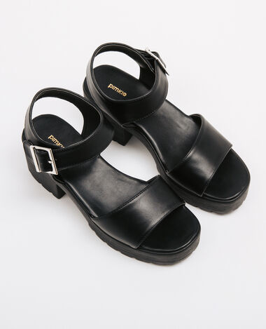 Sandales semelle crantée noir - Pimkie