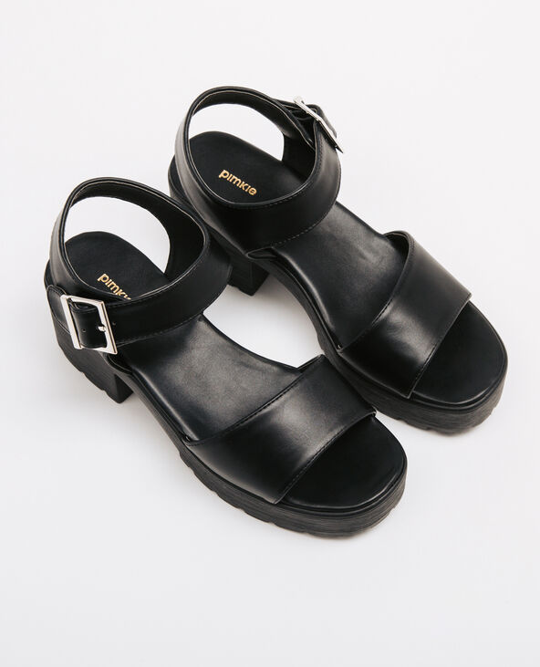 Sandales semelle crantée noir - Pimkie