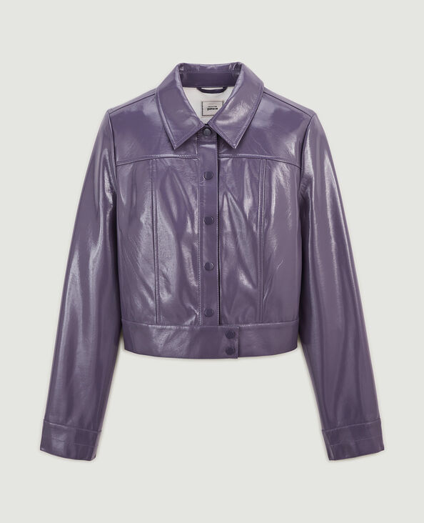 Veste courte et droite en vinyle lilas - Pimkie