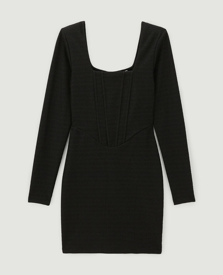 Robe avec haut effet corset noir - Pimkie