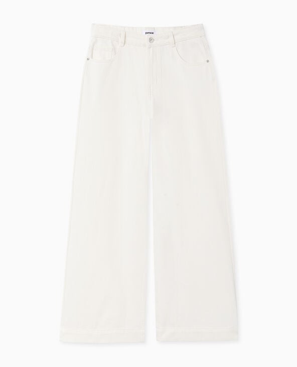 Jean wide taille haute écru - Pimkie