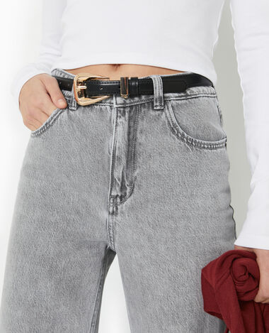 Ceinture Femme Cuir Large Noire Pimkie