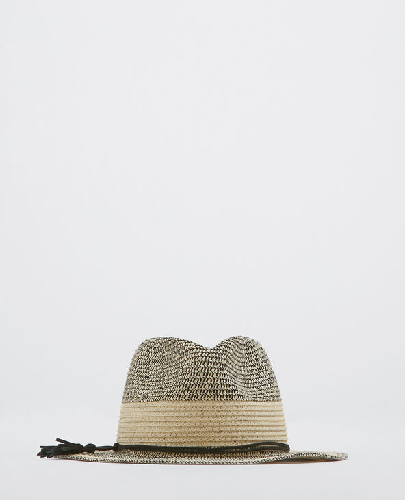 Fedora en paille noir - Pimkie